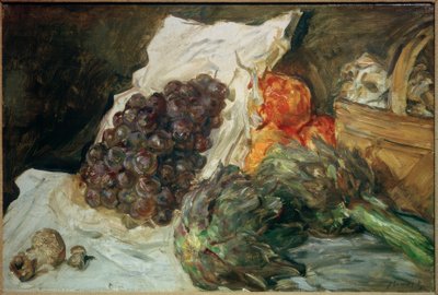 Nature morte avec raisins et artichauts - Max Slevogt